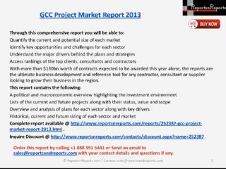 ReportsnReports: GCC Project Industry 2013