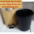 Angebote MQ Abfalleimer Eimer Kosmetikeimer Mülleimer Treteimer 3 Liter Holz Bambus Optik