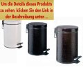 Angebote Treteimer KROKO braun 3 Liter - Edelstahl und Kunstleder mit Kunststoffeinsatz - Mülleimer Bad Accessoires
