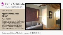 Appartement Studio à louer - St Paul, Paris - Ref. 3808