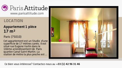 Appartement Studio à louer - Canal St Martin, Paris - Ref. 5122