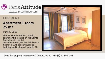 Studio Apartment for rent - Châtelet, Paris - Ref. 8039