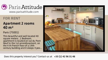 1 Bedroom Apartment for rent - Louvre, Paris - Ref. 2526