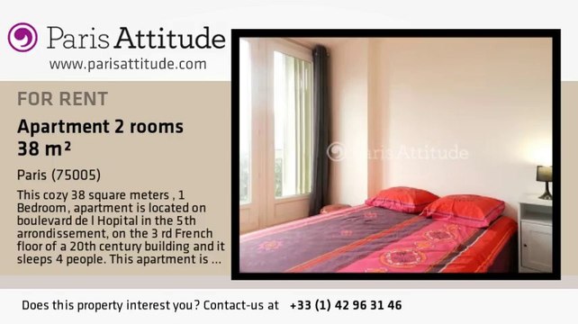 1 Bedroom Apartment for rent - Jardin des Plantes, Paris - Ref. 7798