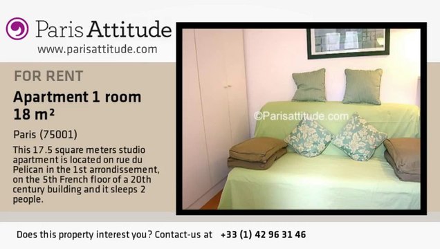 Studio Apartment for rent - Palais Royal, Paris - Ref. 1217