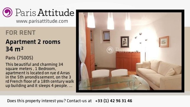 1 Bedroom Apartment for rent - Place Monge, Paris - Ref. 8023