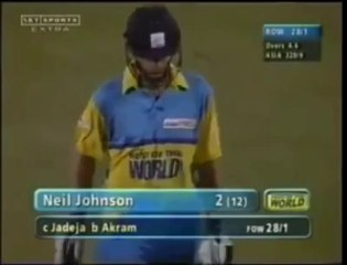 Wasim_Akram Wicket match between Asian team Vs World team