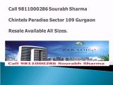 3bhk 2050sqft Chintels Paradiso Sector 109 Gurgaon Call 9811000286 Sourabh Sharma