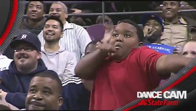 Impromptu Dance Off Between Boy And Stadium Usher During Detroit Pistons Game
