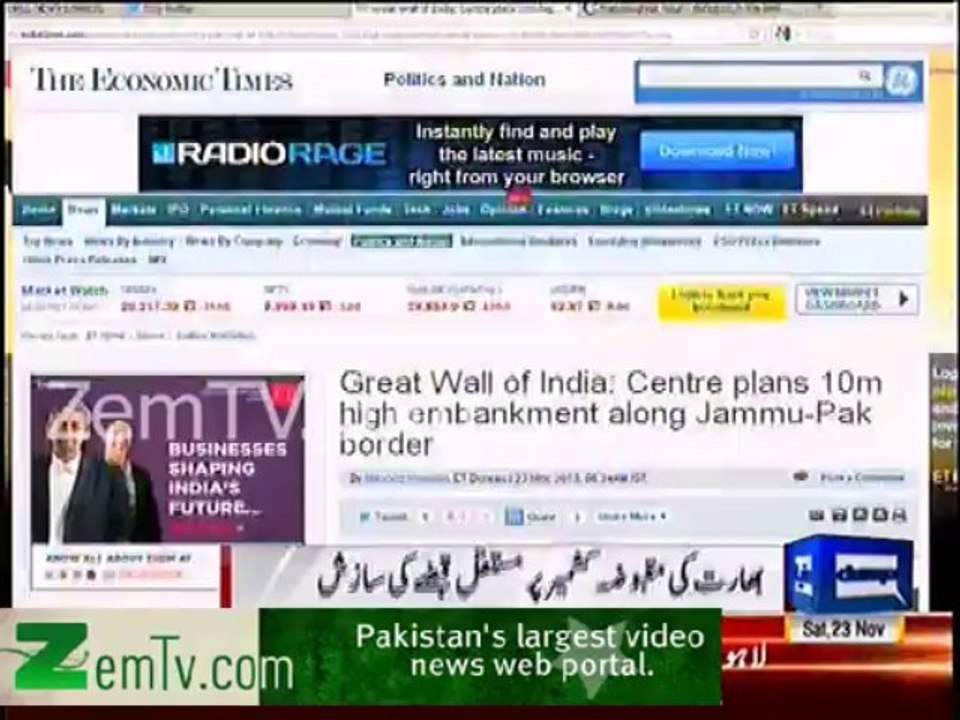 India to Built 10m High Wall Along Jammu Pak Border