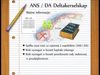 ANS DA Deltakerselskap - Firma w Norwegii
