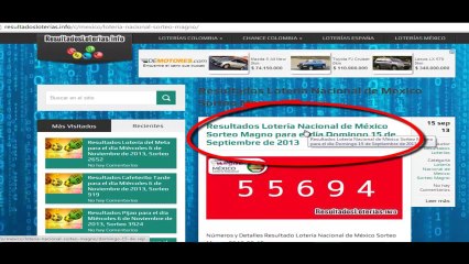 Consultar resultados de las loterias Mexicanas.