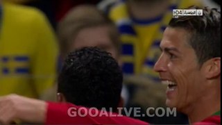 Cristiano Ronaldo Amazing Goal Portugal Vs Sweden 1-0 Gooalive.com ~ 19/11/2013