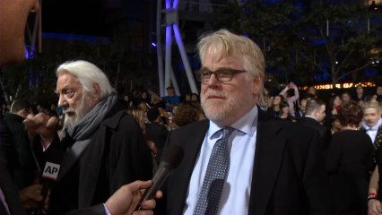 Super Actor Philip Seymour Hoffman At LA Premiere of New "Hunger games"