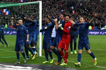 France - Ukraine : la joie des Bleus