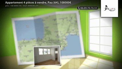 Appartement 4 pièces à vendre, Pau (64), 108000€