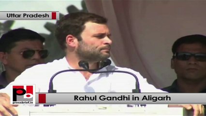 Rahul Gandhi in Aligarh talks about UPA’s historic Land Acquisition Bill