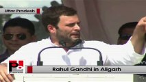 Rahul Gandhi in Aligarh: Congress-led UPA Govt grants right to the people