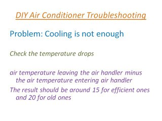 DIY Air Conditioner Troubleshooting