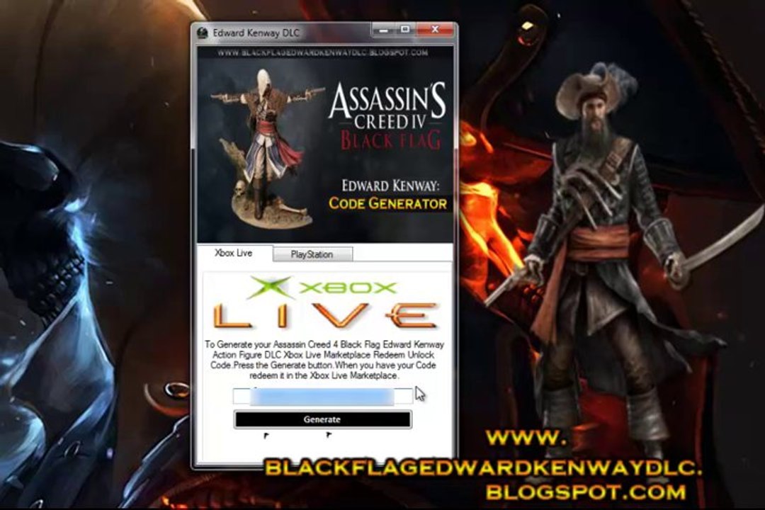 Assassins Creed 4 Black Flag Edward Kenway Action Figure DLC Pack Free on Xbox 360 And PS3