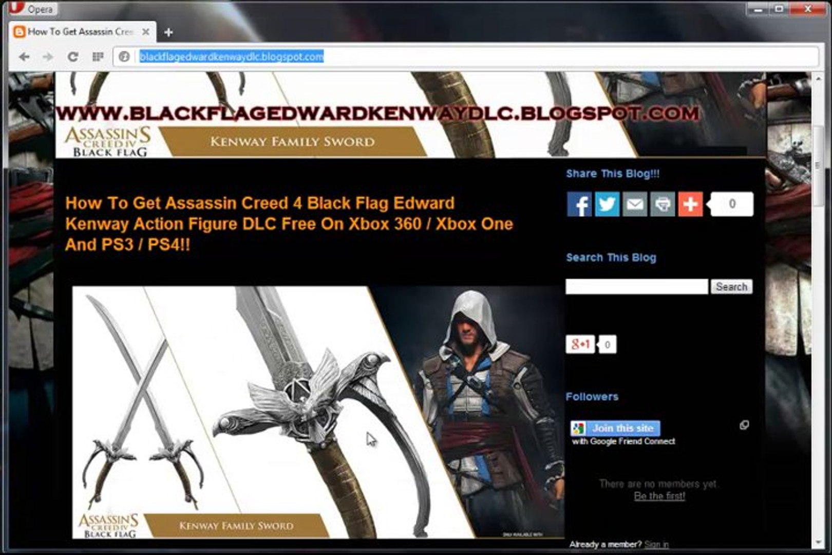Assassins Creed IV Black Flag Edward Kenway Action Figure DLC Redeem Code  PS3 and Xbox360 - video Dailymotion