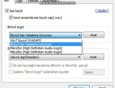 bandicam nasıl sesli video çekilir kısa ve kolay