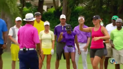 Apenas um velho jogador de golfe acertando duas bolas