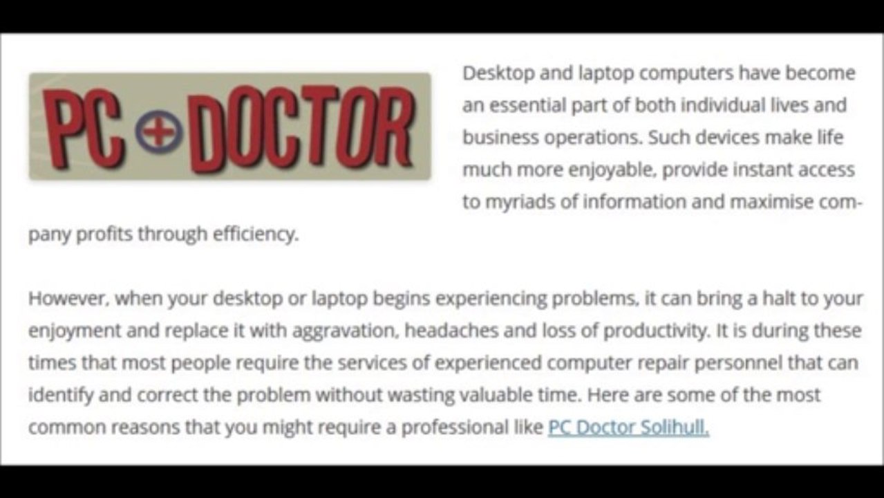 PC Doctor Solihull - Computer repair specialists