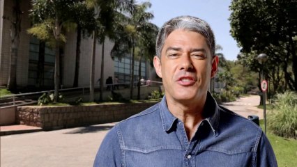 William Bonner que  chama para o lançamento da mensagem, em vídeos que falam sobre esperança