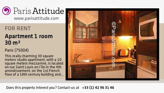 Studio Apartment for rent - Ile St Louis, Paris - Ref. 1505