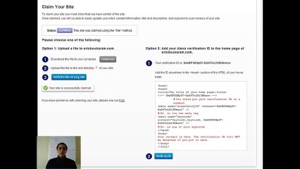 Verify Ownership of Your Site on Alexa