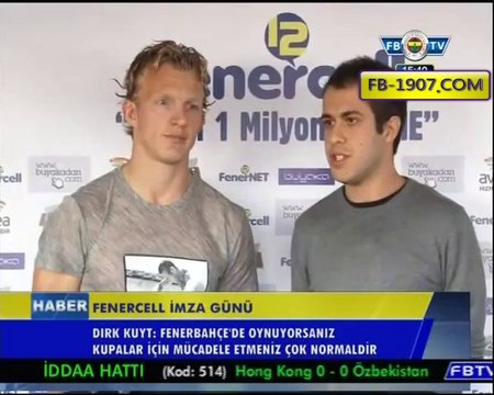 19 Kasım 2013 Fenercell İmza Günü Dirk Kuyt Röportajı