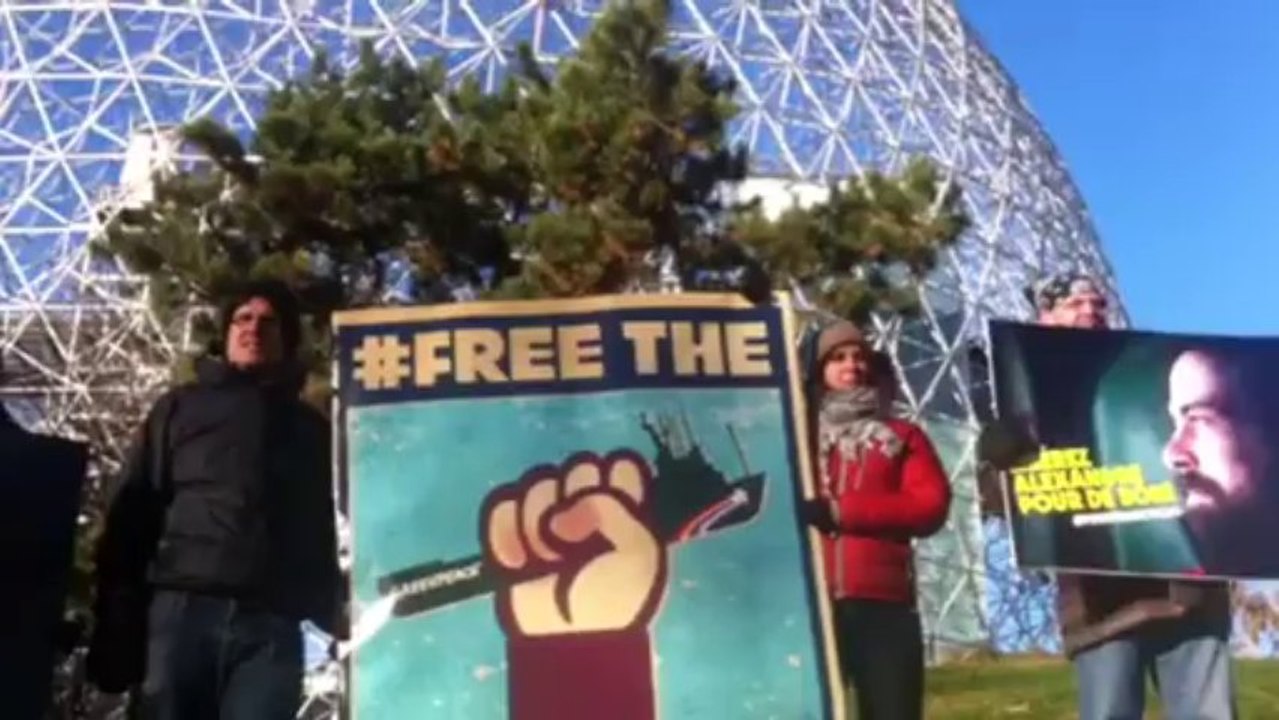 RAW VIDEO: Greenpeace activists in Montreal