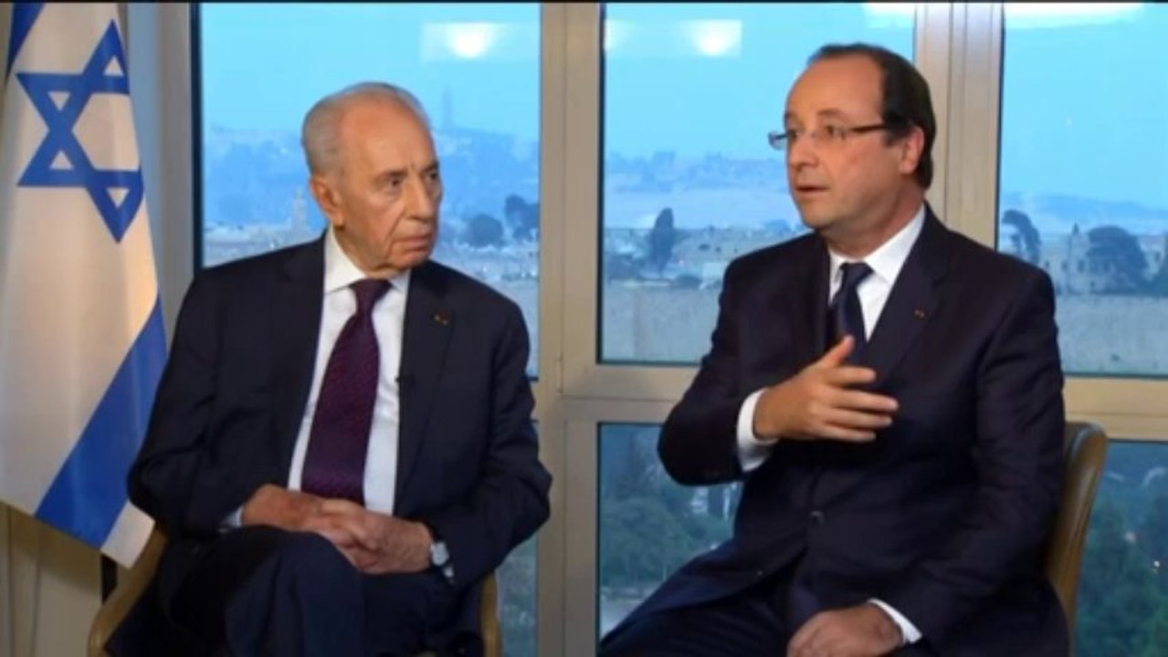 Interview de François Hollande et Shimon Peres par Ruth Elkrief