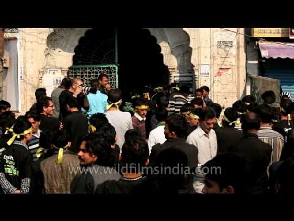Crowd gather during Muharram