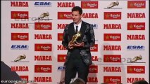 Leo Messi recibe la Bota de Oro en Barcelona