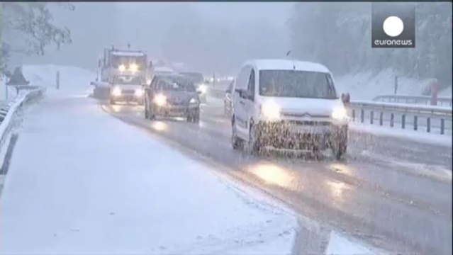 La neve paralizza la regione di Lione.Maltempo anche in Spagna e Italia