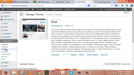 Learn Wordpress Appearance tab in Urdu and Hindi