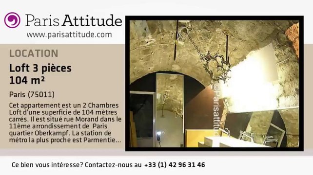 Loft 2 Chambres à louer - Belleville, Paris - Ref. 2513