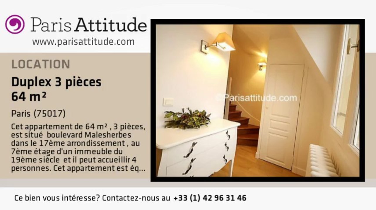 Duplex 2 Chambres à louer - Wagram, Paris - Ref. 7115