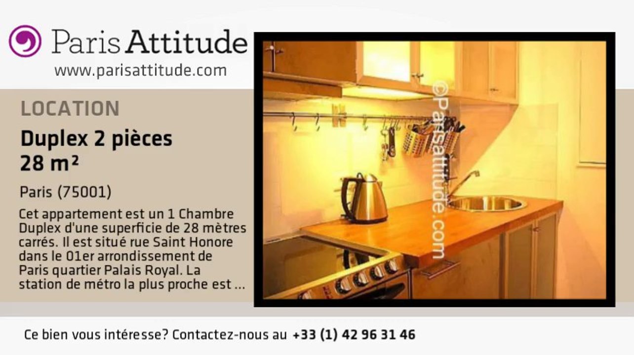 Duplex 1 Chambre à louer - Palais Royal, Paris - Ref. 1720
