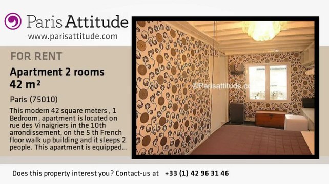 1 Bedroom Apartment for rent - Faubourg St Martin, Paris - Ref. 760