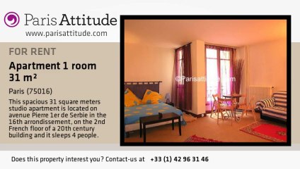 Studio Apartment for rent - Alma Marceau, Paris - Ref. 1578