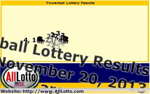 Powerball Lottery Drawing Results for November 20, 2013