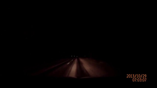 Russian driver hit a tree in the night!