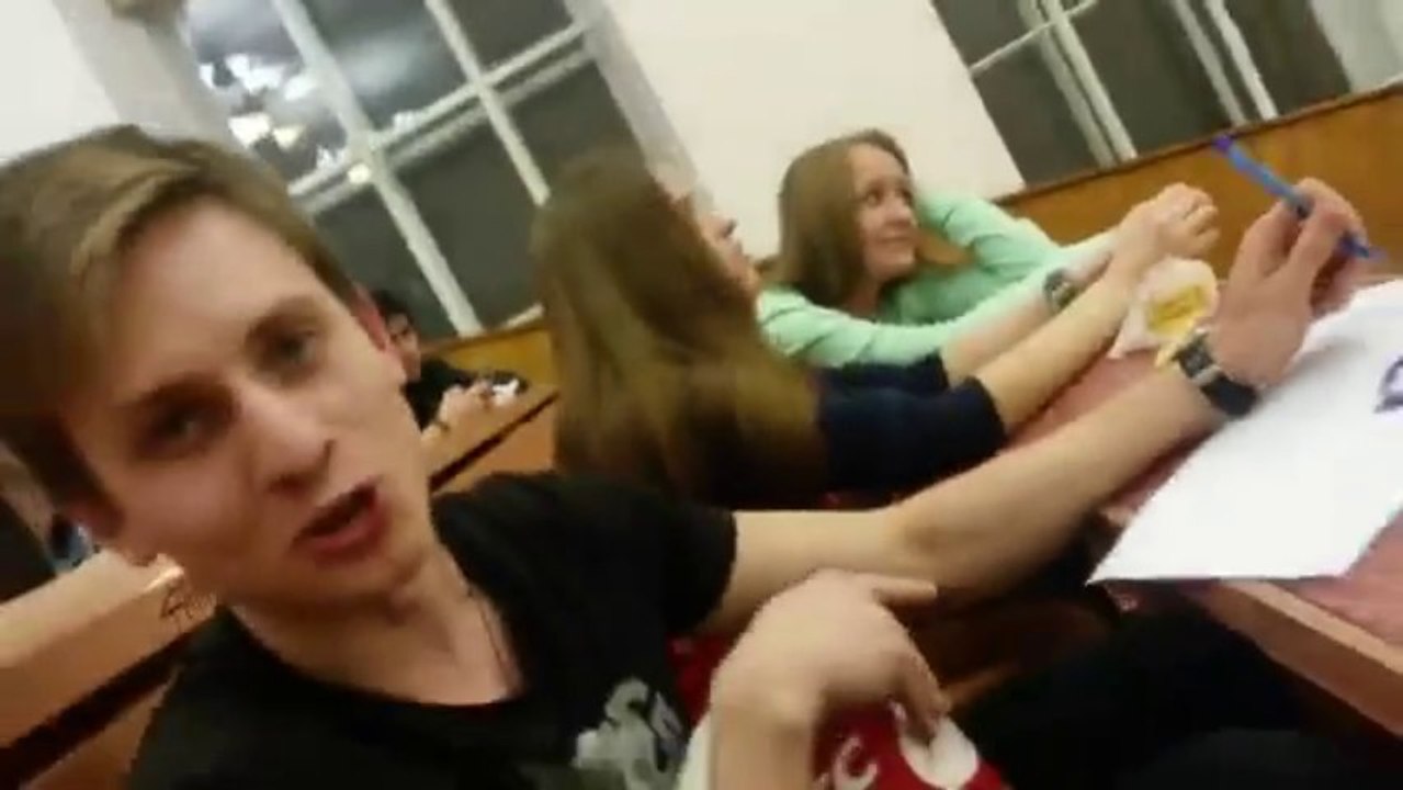 Dumb Student VS High School Teacher - KFC bucket in the head.