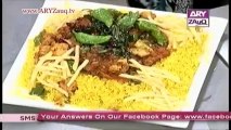 Zauq Zindagi with Sara Riaz and Dr. Khurram Musheer, Death by Chocolate Cake, Spicy Braided Bread & Roasted Vegetable Platter, 20-11-13