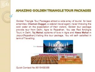 Golden Triangle tour packages_Chamanduggal
