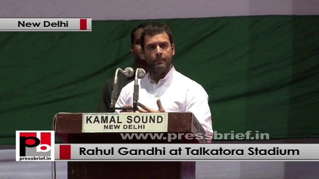 Rahul Gandhi in Delhi slams opposition for ignoring the welfare of the poor