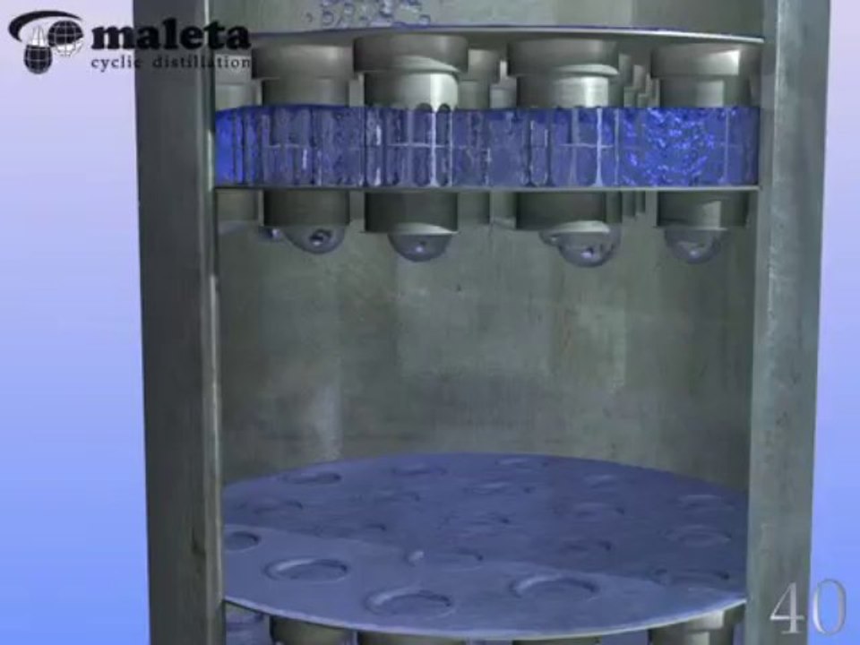 Fractional distillation column,Distillation trays efficiency video